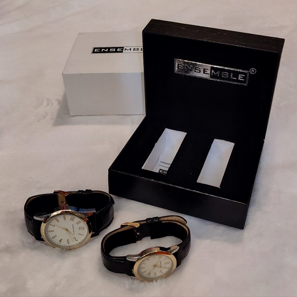 NWT! ENSEMBLE HIS & HERS WATCH SET